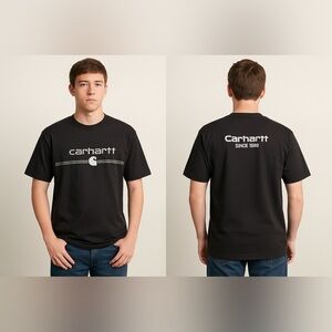 Carhartt Men’s Black Reflective Logo T-Shirt Size (Include Size)